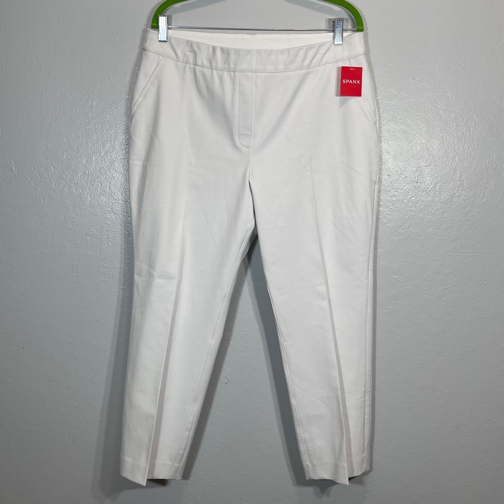 Women’s Spanx White Ankle Slim Straight Pant with Silver Lining Technology - XL